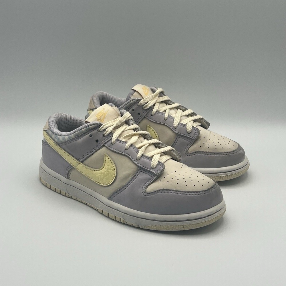 2022‎ Nike Dunk Low Easter Purple Yellow Retro - Girls Kids Size 1 USED